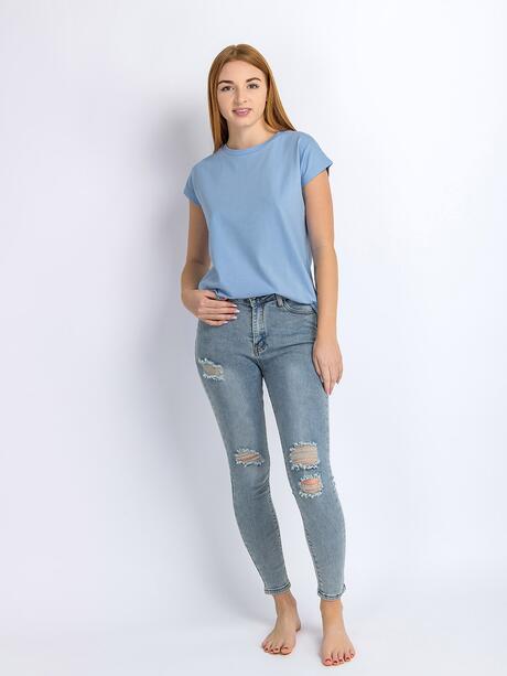 T-shirt z bawełny czesanej