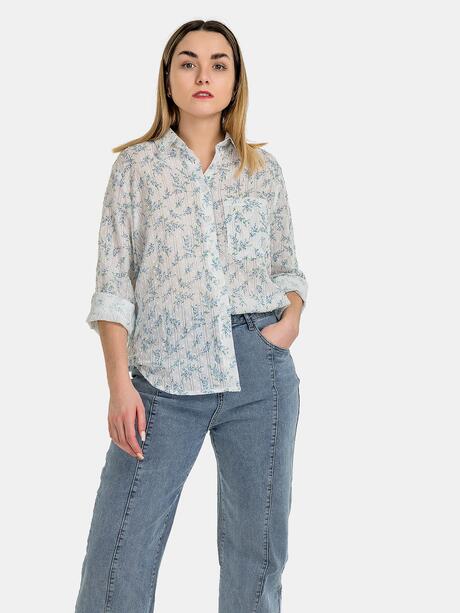 Ażurowa koszula w kwiaty