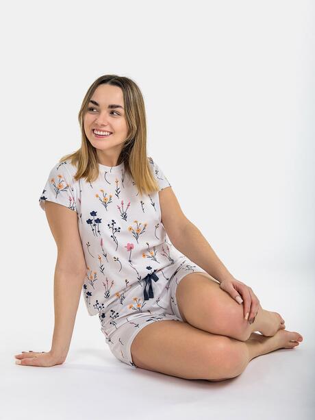Piżama w kwiaty