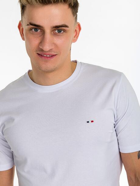 Gładki t-shirt z haftem