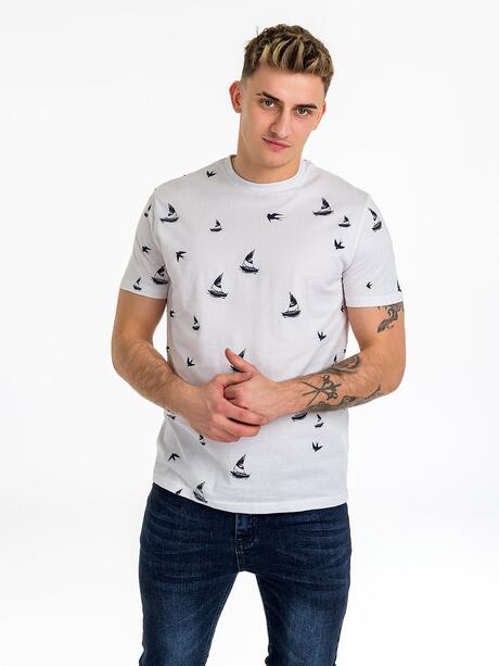 Bawełniany t-shirt z printem