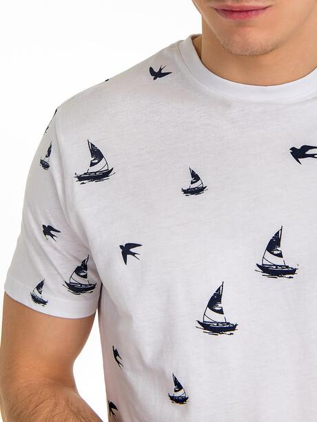 Bawełniany t-shirt z printem