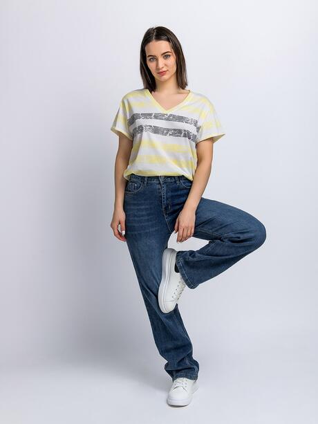 T-shirt bawełniany w paski