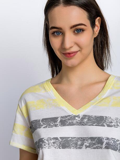 T-shirt bawełniany w paski