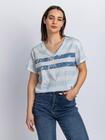 T-shirt z dekoltem w serek