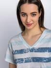T-shirt z dekoltem w serek