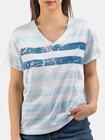 T-shirt z dekoltem w serek