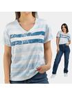 T-shirt z dekoltem w serek