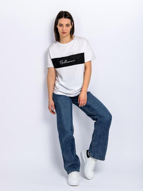 T-shirt z okrągłym dekoltem