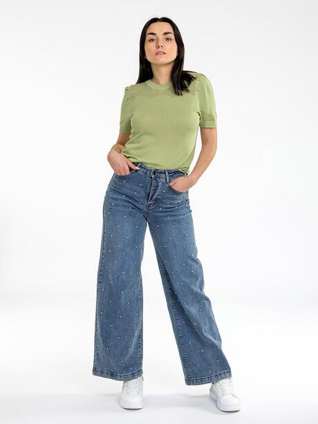 Spodnie z kryształkami