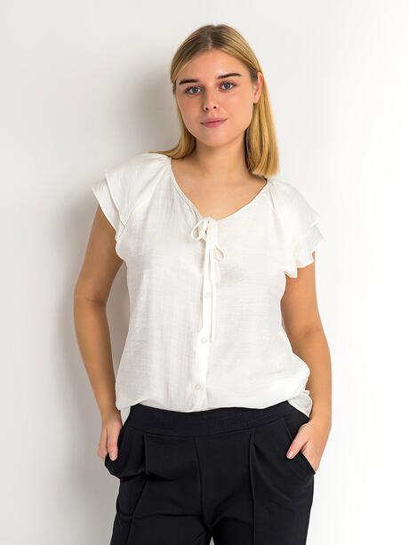 Bluzka z wiązanym dekoltem