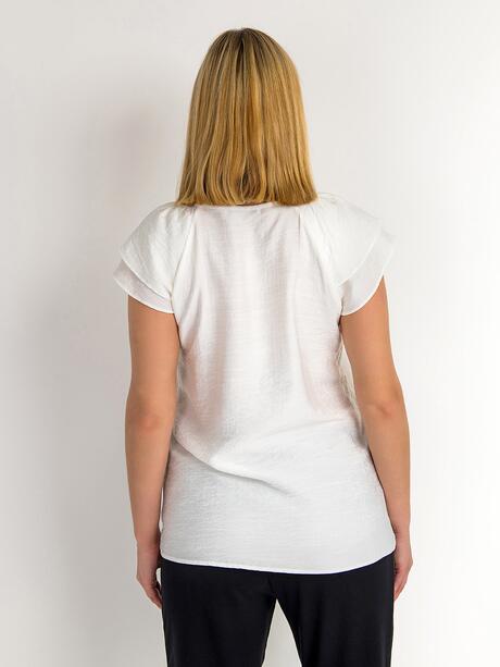 Bluzka z wiązanym dekoltem