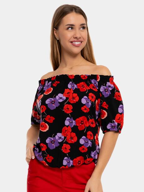 Bluzka z kwiatowym wzorem