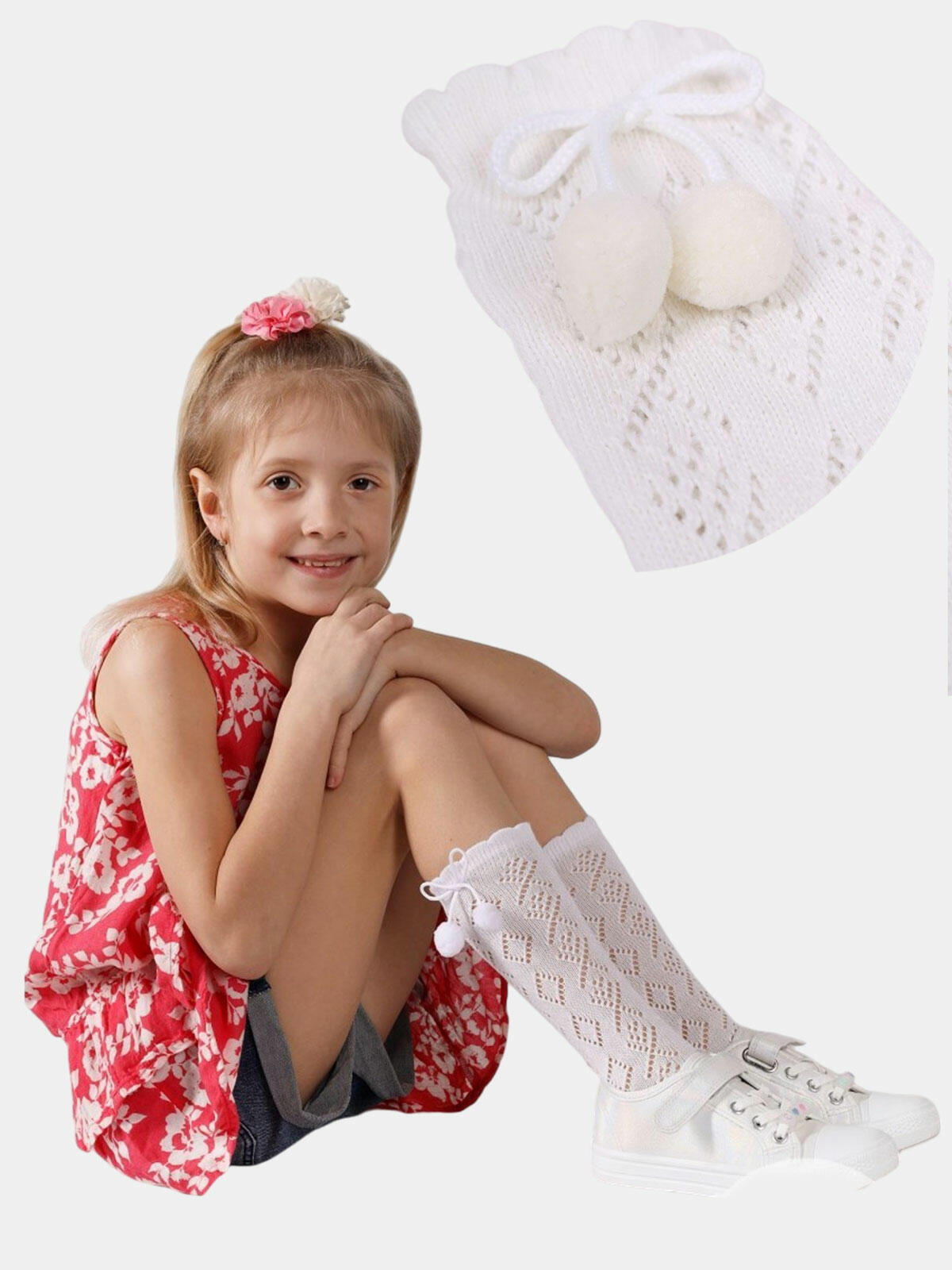 Podkolanówki ażurowe