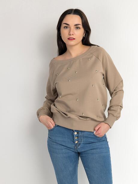 Bluza z dekoltem w  łódkę