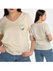 T-shirt z dekoltem V
