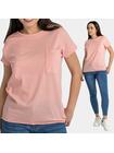 Luźny t-shirt z kieszonką