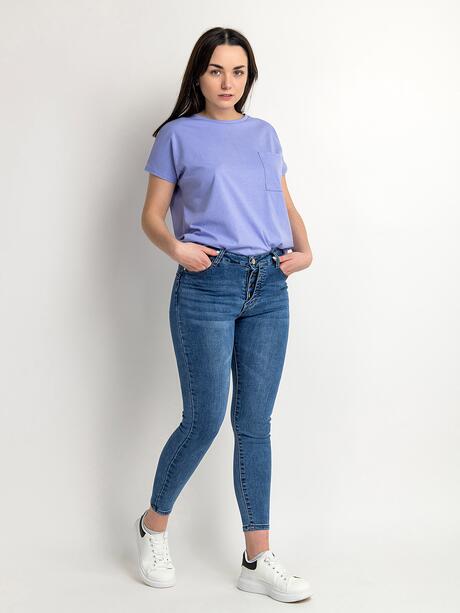 Granatowe jeansy PUSH-UP