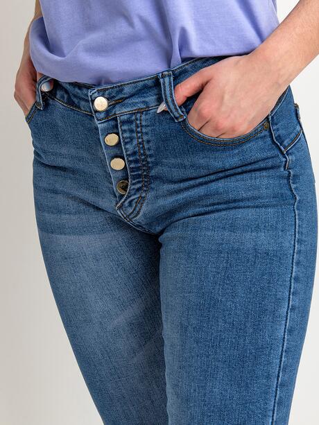 Granatowe jeansy PUSH-UP