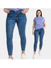 Granatowe jeansy PUSH-UP