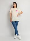 Luźny t-shirt z nadrukiem