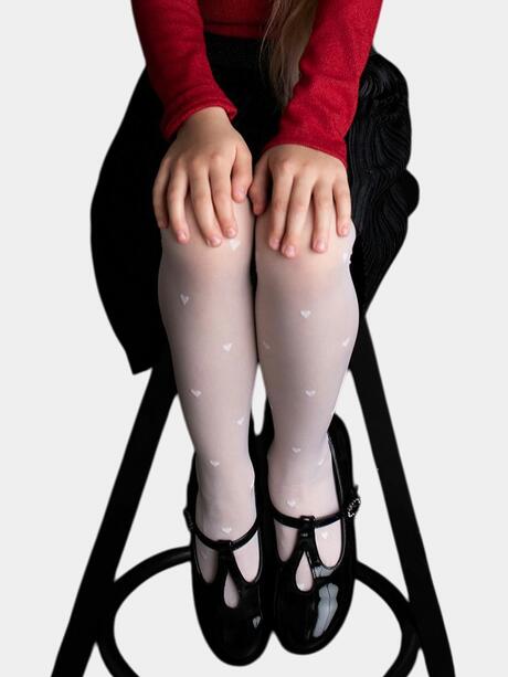 Dziewczęce rajstopy serca 20 den