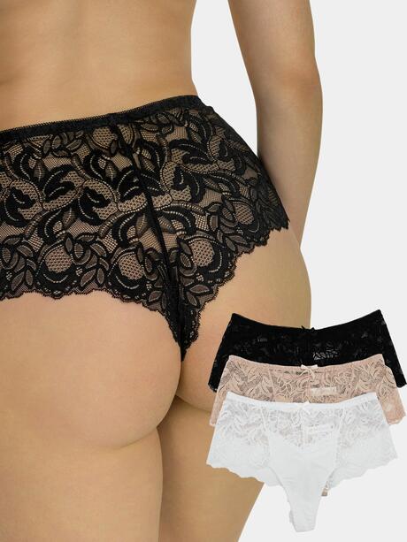 Stringi koronkowe 3-pak XL