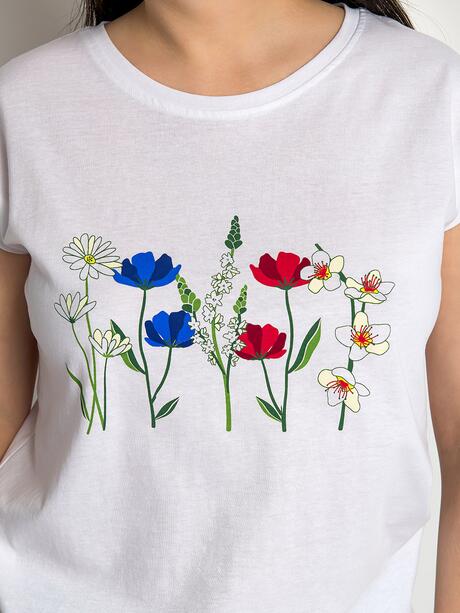 T-shirt z kwiatowym printem