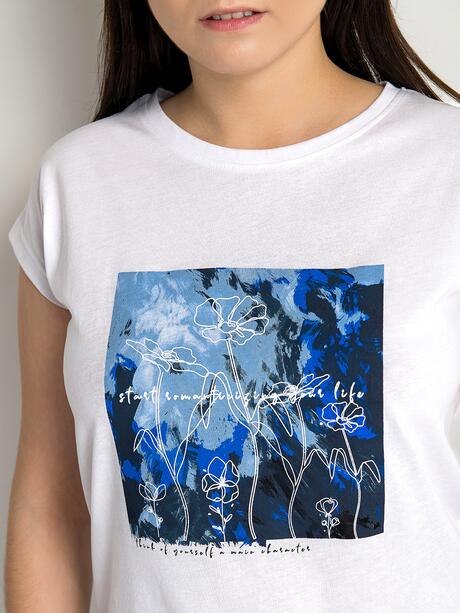 Bawełniana koszulka z nadrukiem