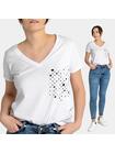 T-shirt z dekoltem V