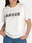 T-shirt z ozdobnym napisem