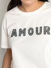 T-shirt z ozdobnym napisem