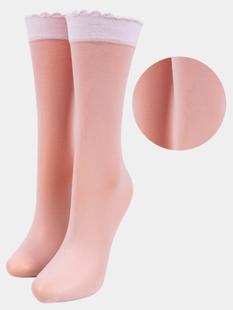 Podkolanówki gładkie 20 den 2 pary