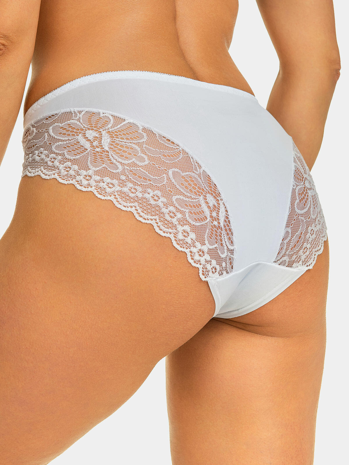 Majtki laserowo cięte z koronką 3-PAK M