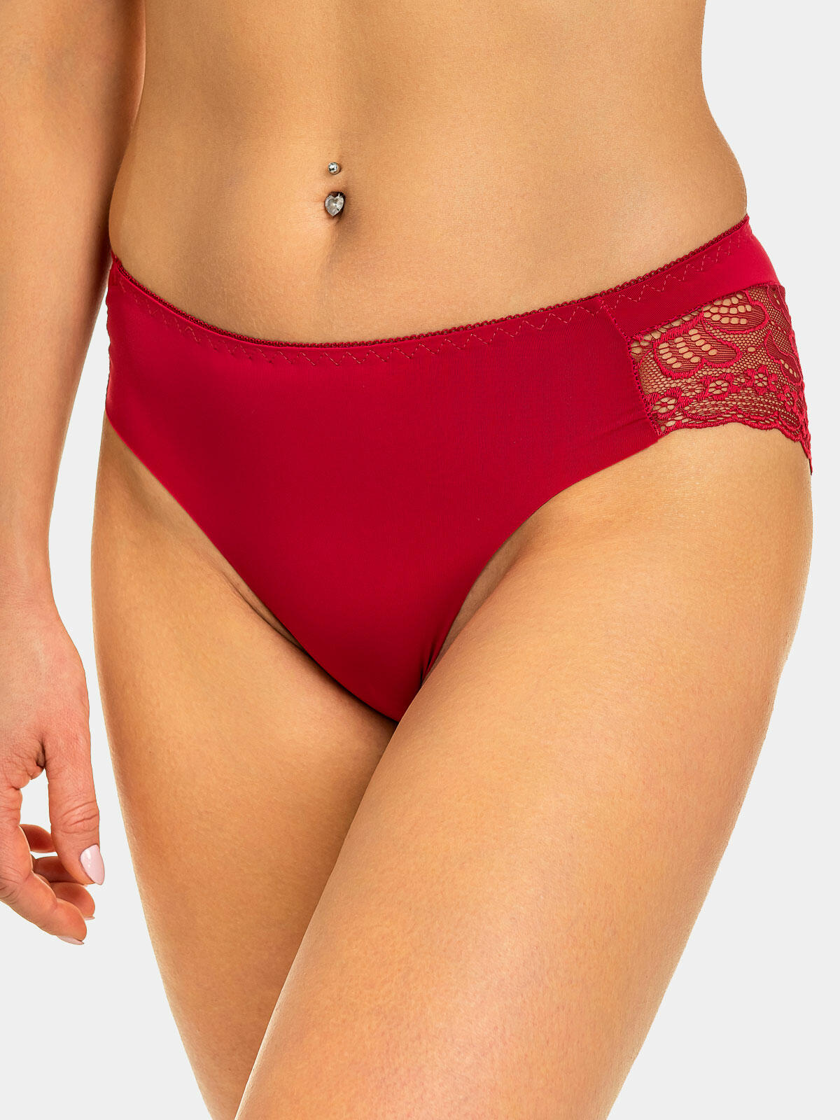 Majtki laserowo cięte z koronką 3-PAK M