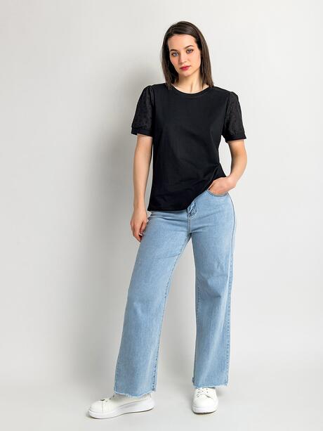 Bluzka z ażurowym rękawem