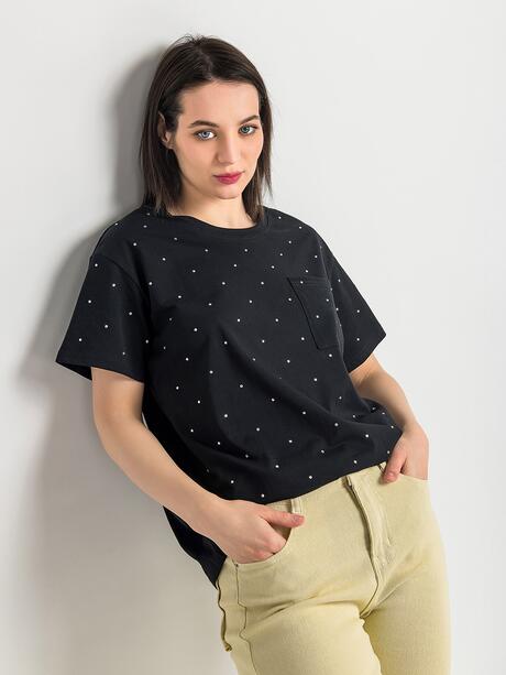 T-shirt z kryształkami