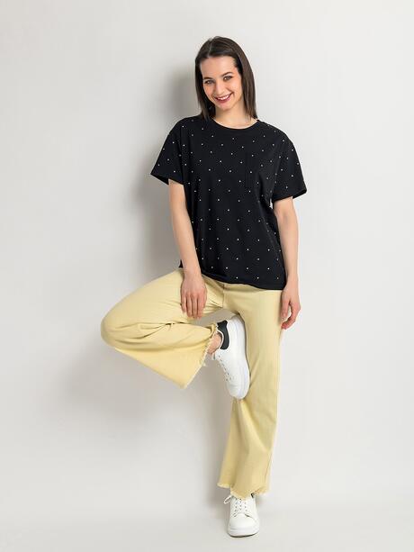 T-shirt z kryształkami