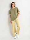 T-shirt khaki z kieszonką