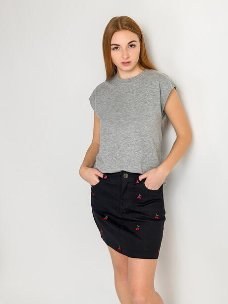 Gładka bawełniana bluzka