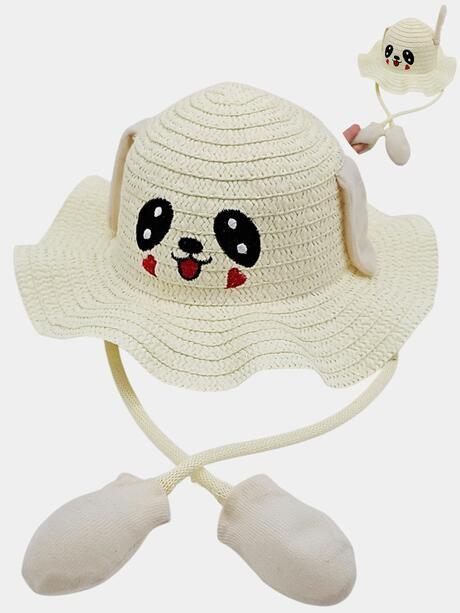 Kapelusz słomkowy ze zwierzątkiem