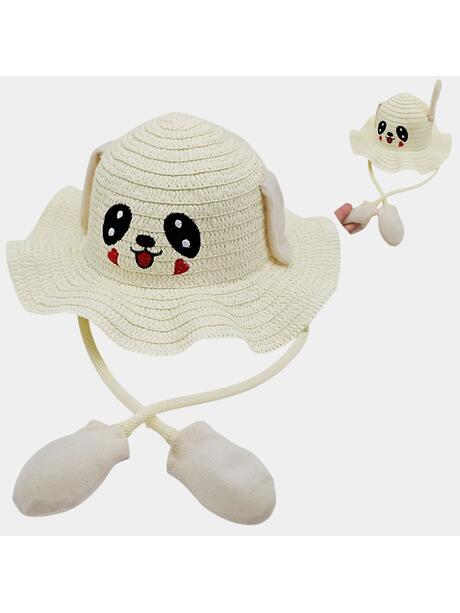 Kapelusz słomkowy ze zwierzątkiem