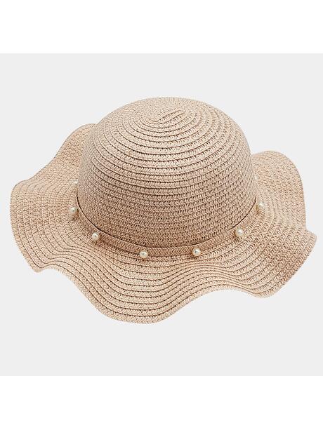 Kapelusz słomkowy z perełkami