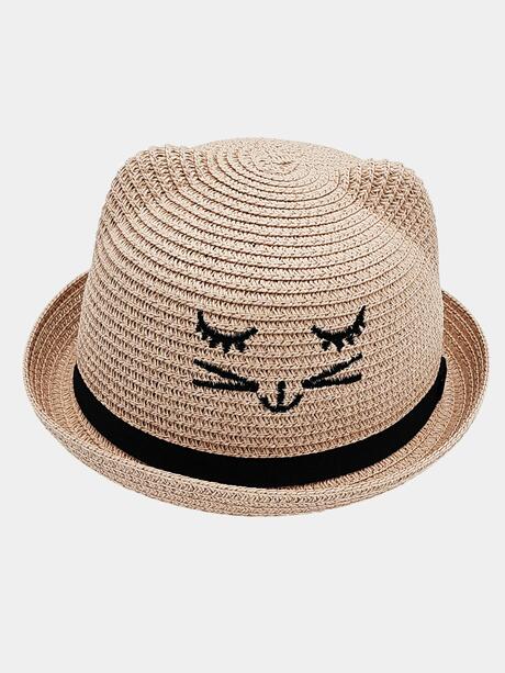 Kapelusz z kocim motywem