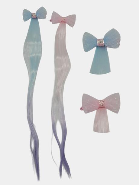 Spinki pasemka z kokardą 2 szt.