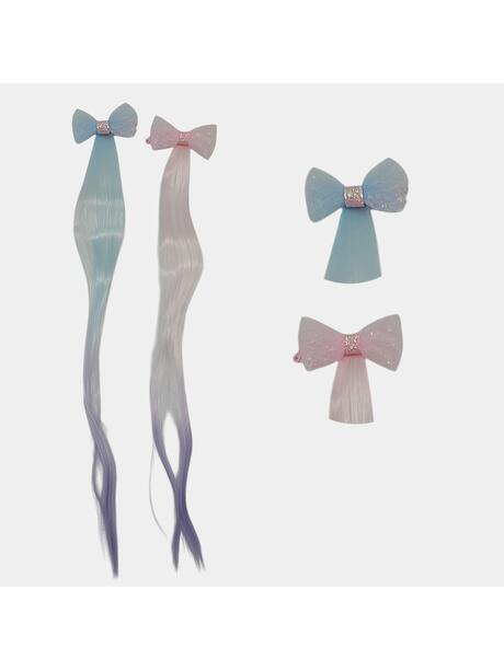 Spinki pasemka z kokardą 2 szt.