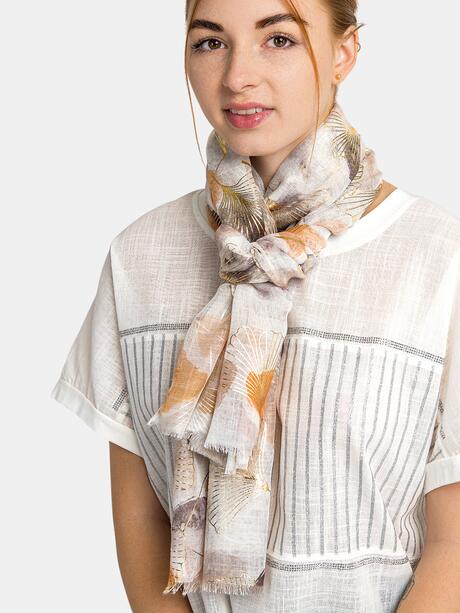 Szal ze złotym nadrukiem