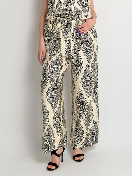 Wiskozowe spodnie z kieszeniami