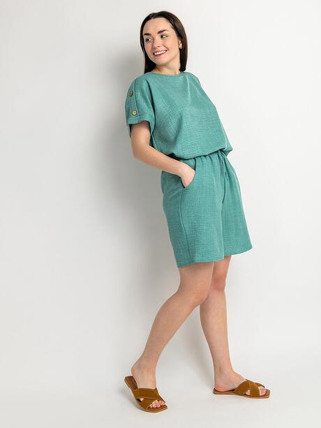 Szorty z dodatkiem lnu