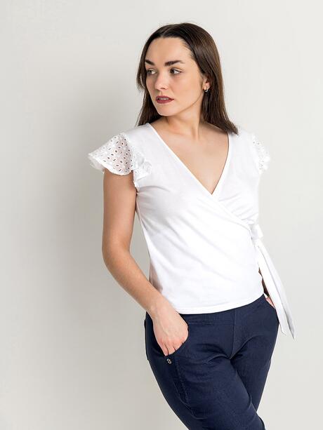 Elegancka bluzka z wiązaniem